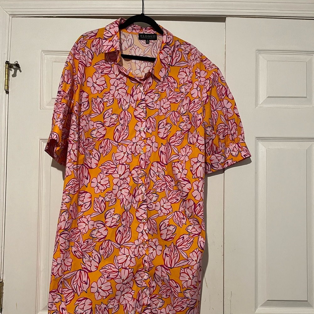 Plus Size Puff Sleeve Dress with Belt Missing Belt
